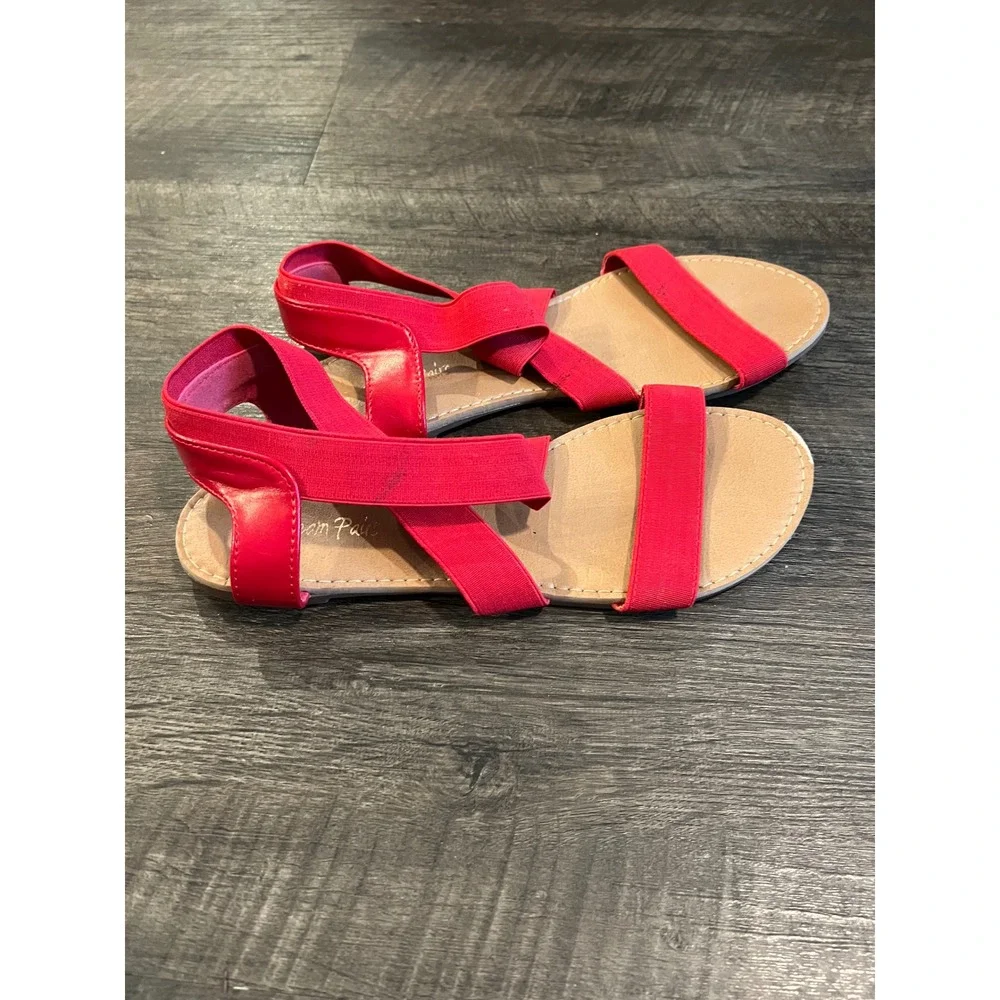 Dream Pairs Womens Sandals Elastic Strappy Red Size 9